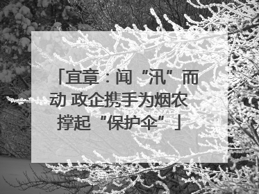 宜章：闻“汛”而动 政企携手为烟农撑起“保护伞”
